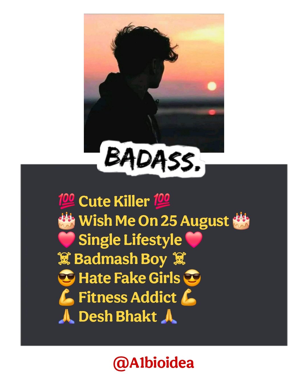 Badmashi bio for instagram in hindi
