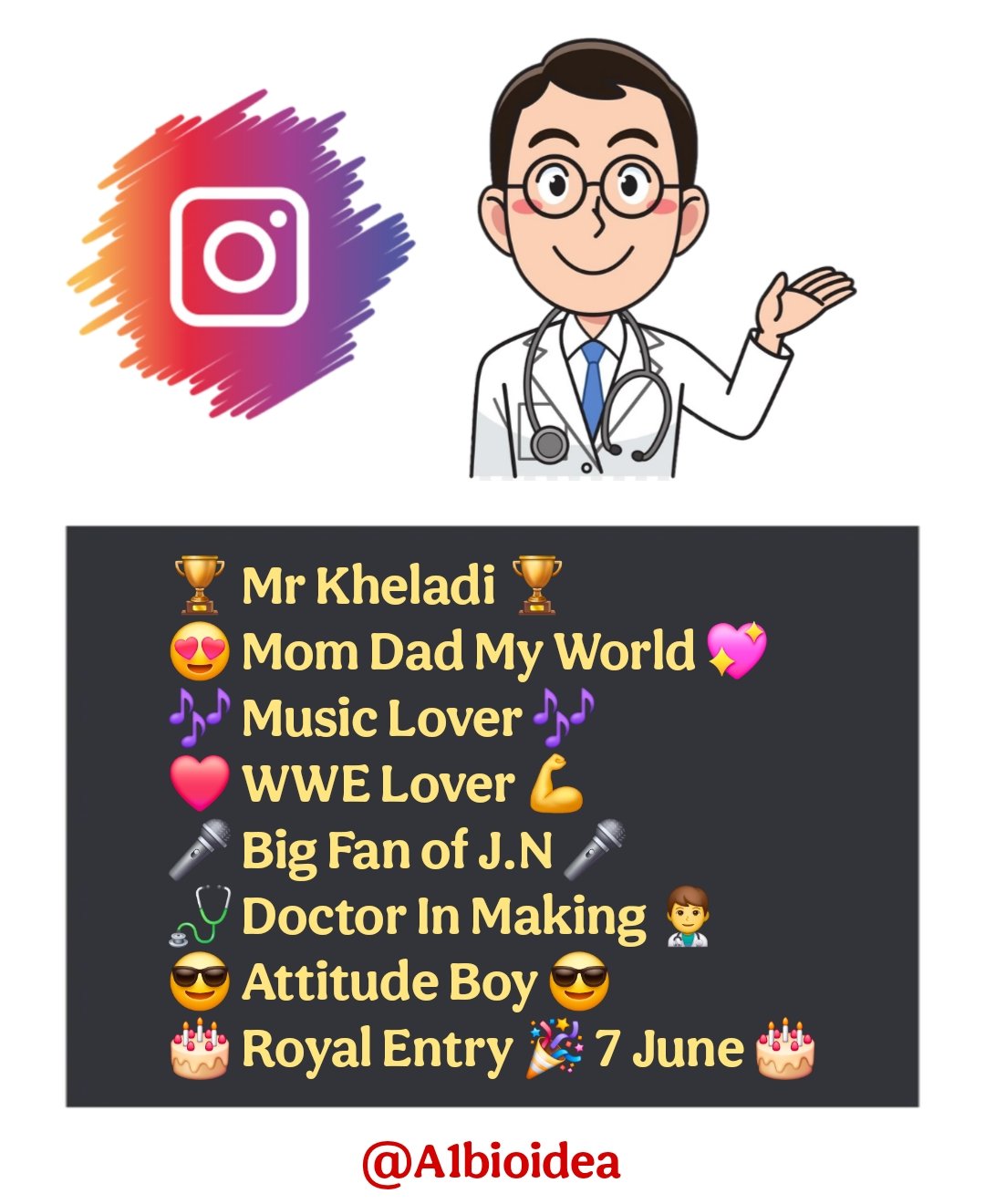 Instagram bio for medical student Girl stylish