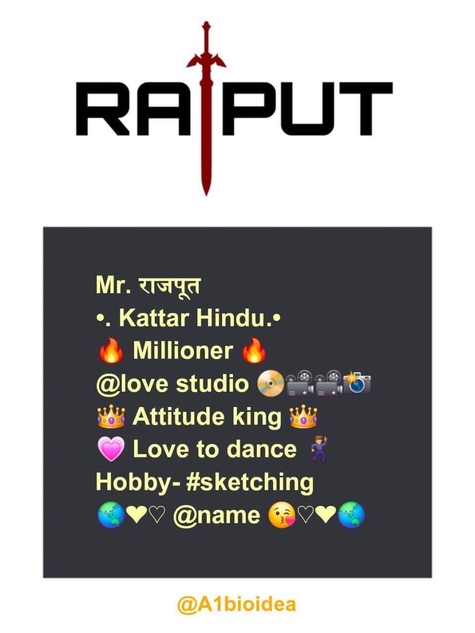 Rajput Bio For Instagram boy