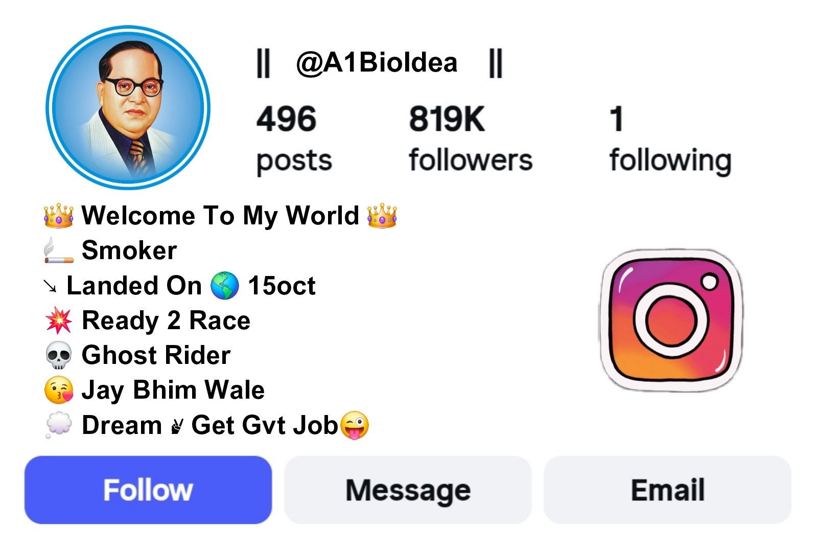 Jay Bhim Bio For Instagram