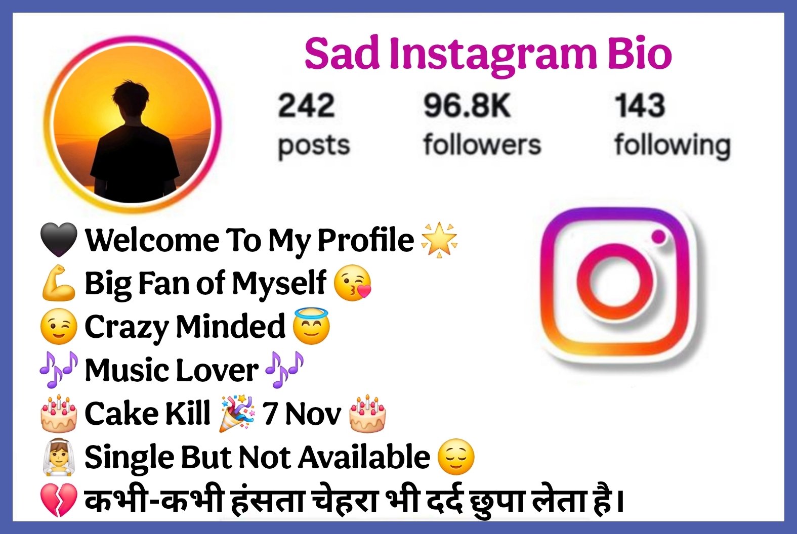 Sad Bio For Instagram